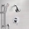 Chrome Shower Set with Multi Function Shower Head and Hand Shower